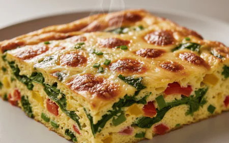 Egg Breakfast Bake Recipe – Easy, Cheesy & Ready in 5 Minutes