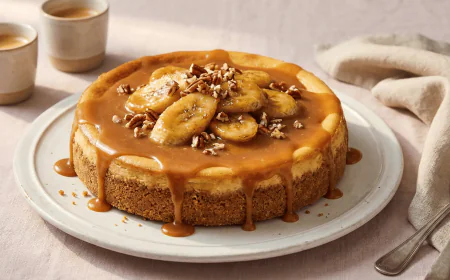 Bananas Foster Cheesecake Recipe – Rich, Creamy & Easy Homemade