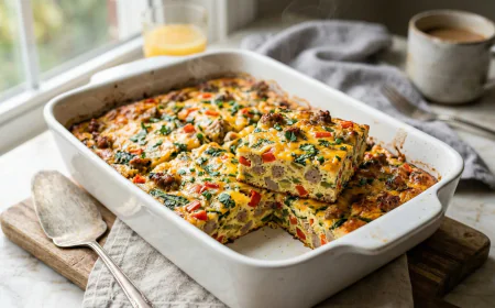 Breakfast Casserole Recipe – Easy, Cheesy & Perfect for Busy Mornings