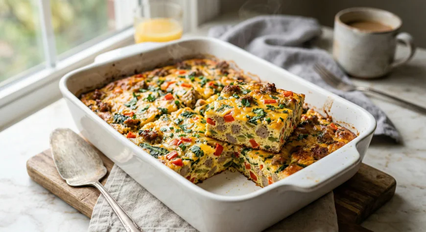 Breakfast Casserole Recipe – Easy, Cheesy & Perfect for Busy Mornings